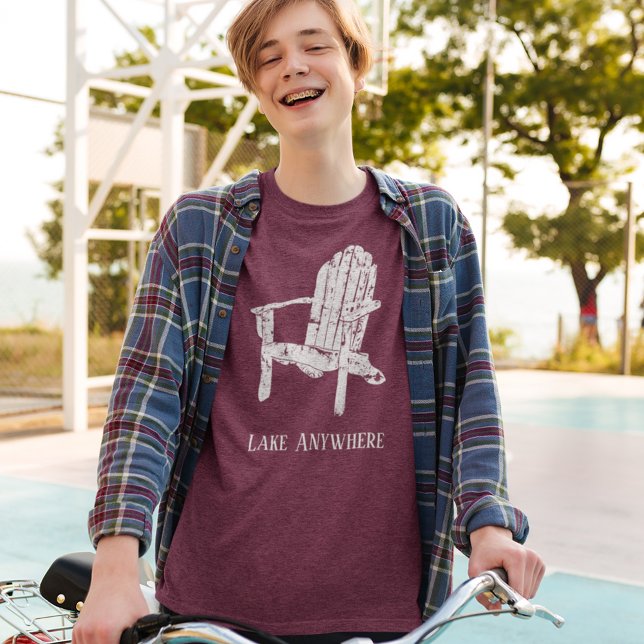 White Adirondack Chair Personalisiert Souvenir Tri-Blend Shirt (Von Creator hochgeladen)