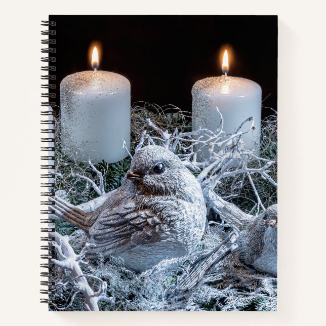 White Advent Kreath Notizbuch (Vorderseite)