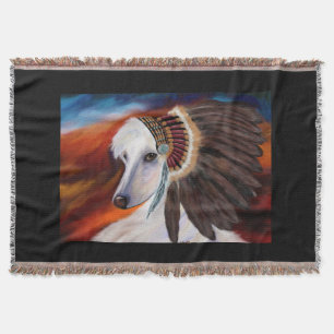 White Afghan Hound Decke