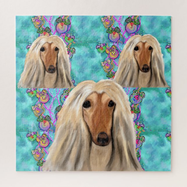 White Afghan Hound Puzzle (Vertikal)