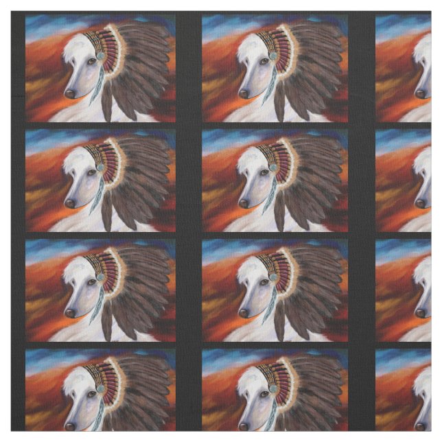 White Afghan Hound Stoff (Muster)