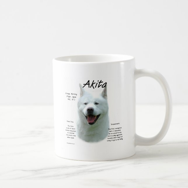 White Akita History Kaffeetasse (Rechts)
