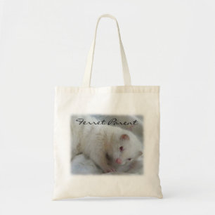 White Albino Ferret Picture Tragetasche