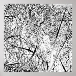 White Alien Grass Poster