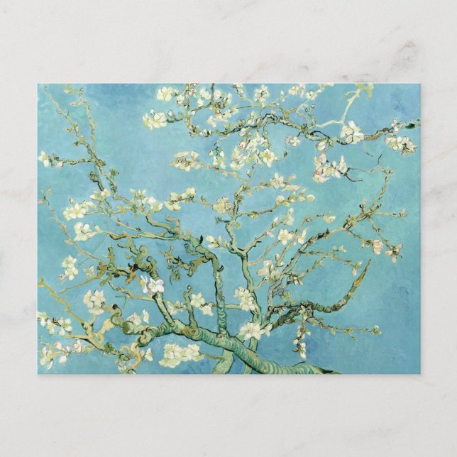White almond blossom by Vincent Van Gogh Postkarte (Vorderseite)