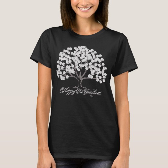 White Almond Tree Tu B'Shevat T - Shirt (Vorderseite)