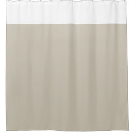 White and Beige Two Tone Shower Curtain Duschvorhang