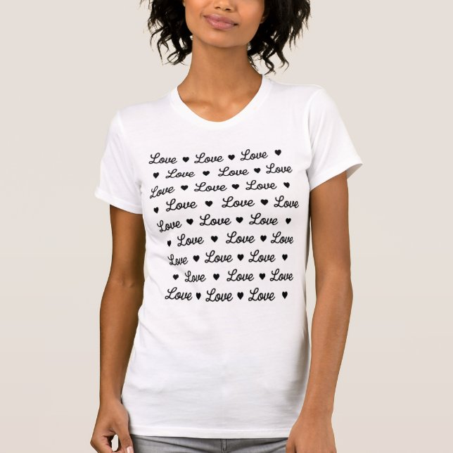 White and Black Love  T-Shirt (Vorderseite)