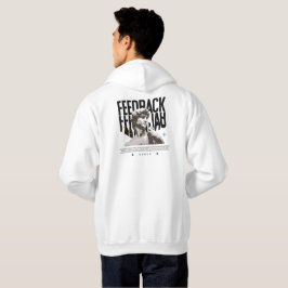 White and Black Minimalist Hoodie