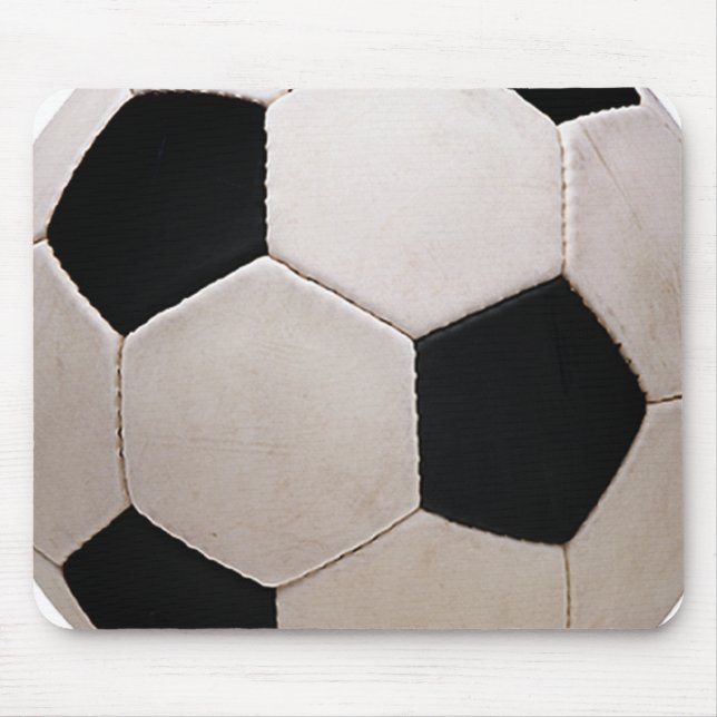 White and Black Soccer Ball Mousepad (Vorne)
