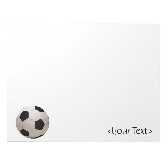 White and Black Soccer Ball Notizblock (Vorderseite)