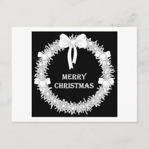 White and Black Xmas Kraath Feiertagspostkarte