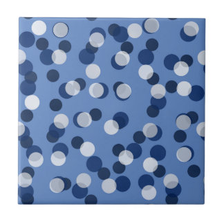 white and blue polka dot fliese