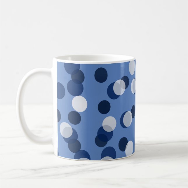 white and blue polka dot kaffeetasse (Links)