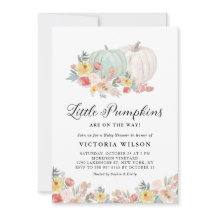 White and Blue Pumpkins Herbst Twins Baby Dusche