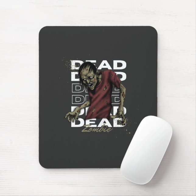 White and Brown Dead Zombie Mousepad (Mit Mouse)