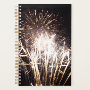 White and Gold Fireworks I Patriotic Celebration Planer