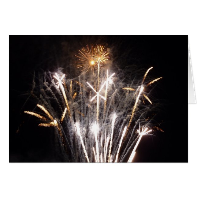 White and Gold Fireworks II Patriotic Celebration (Vorderseite (Horizontal))