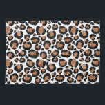 White and Gold Foil Cheetah - Leopard Muster Geschirrtuch<br><div class="desc">Weiße und goldene Foil Geparden oder Leopard gepunktete Tiermuster. Die Big Cat Animal Print verwendet moderne Imitate und Goldfolie. Die Cheetah Print ist ein großartiges Geschenk für ein wildes Party.</div>