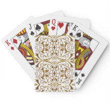 White and Gold Luxe Spielkarten