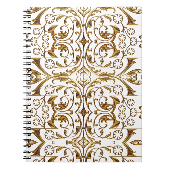 White and Gold Luxury Notebook Notizblock (Vorderseite)