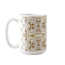White and Gold Luxury Tasse