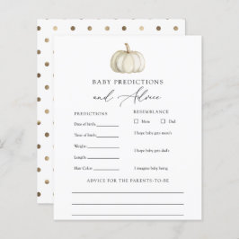 White and Gold Pumpkin Baby Advice and Predictions