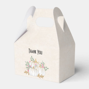 White and Gold Pumpkins Wasserfarbe Vielen Dank Geschenkschachtel