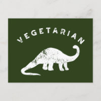 White and Hunter Green Vegetarian Dinosaur