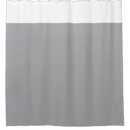 White and Light Grey Two Tone Shower Curtain Duschvorhang
