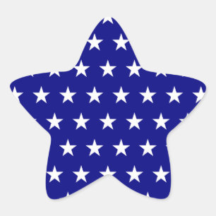 White and Navy Star Pattern Stern-Aufkleber