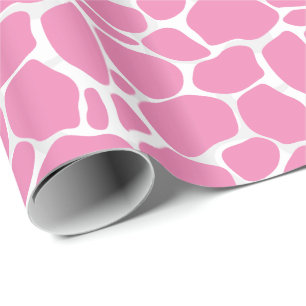 White And Pink Abstract Leopard Pattern Geschenkpapier