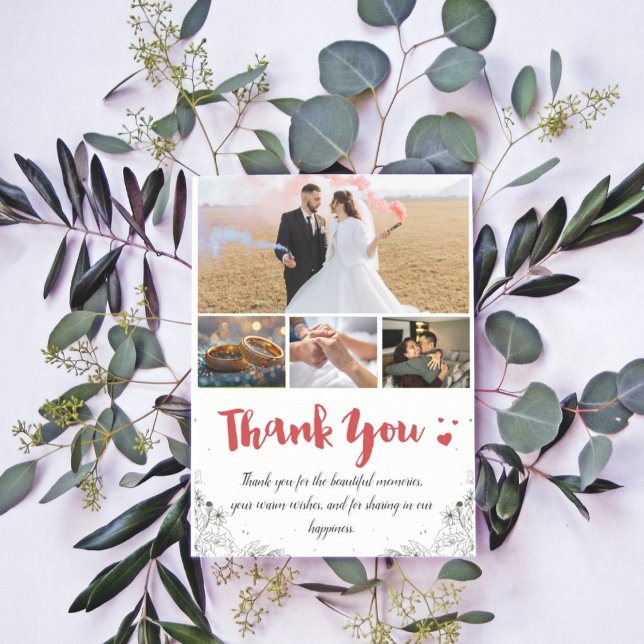 White and Red Miniamalist Vielen Dank für Ihre Hoc Dankeskarte (Von Creator hochgeladen)