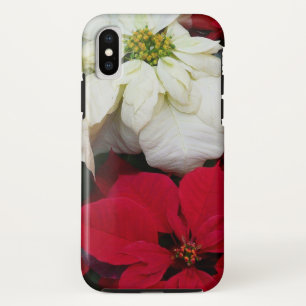 White and Red Poinsettias II Weihnachtsfeiertage Case-Mate iPhone Hülle