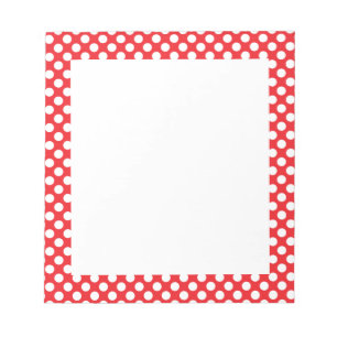 White and Red Polka Dot Notizblock