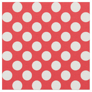 White and Red Polka Dot Stoff