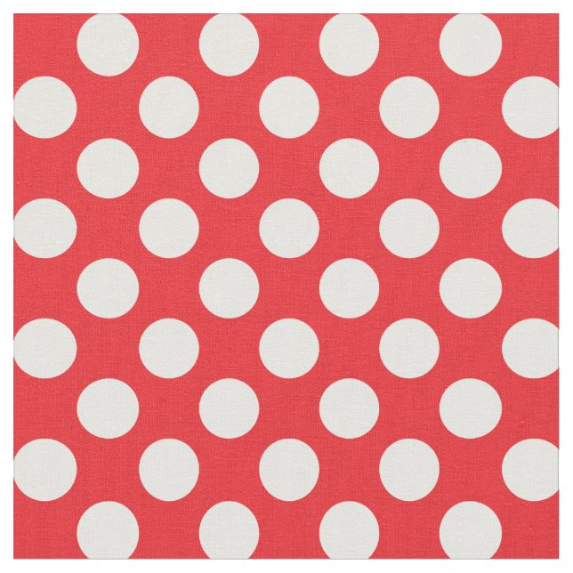 White and Red Polka Dot Stoff (Nahaufnahme)