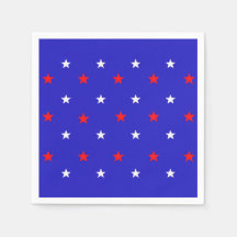White and Red Stars - Starry Sky Pattern
