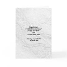 White and Silver Lace and Pearls on Satin Program