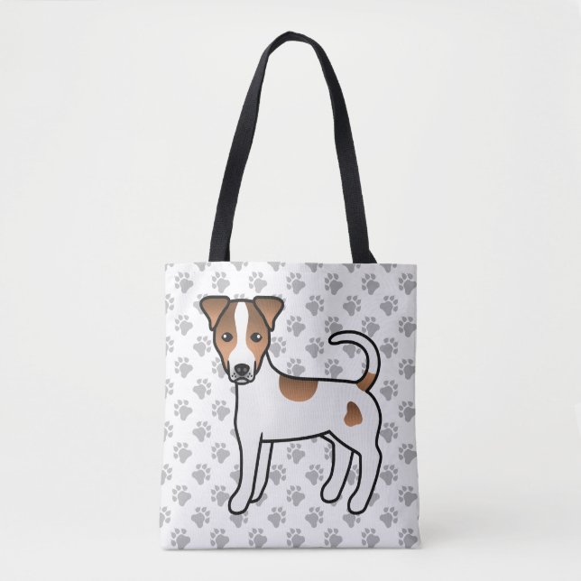 White and Tan Smooth Coat Parson Russell Terrier (Vorderseite)