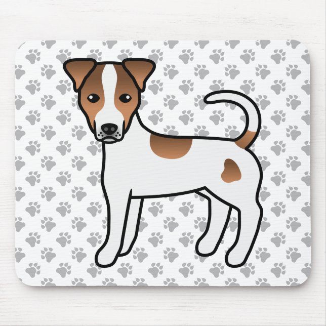 White and Tan Smooth Coat Parson Russell Terrier Mousepad (Vorne)