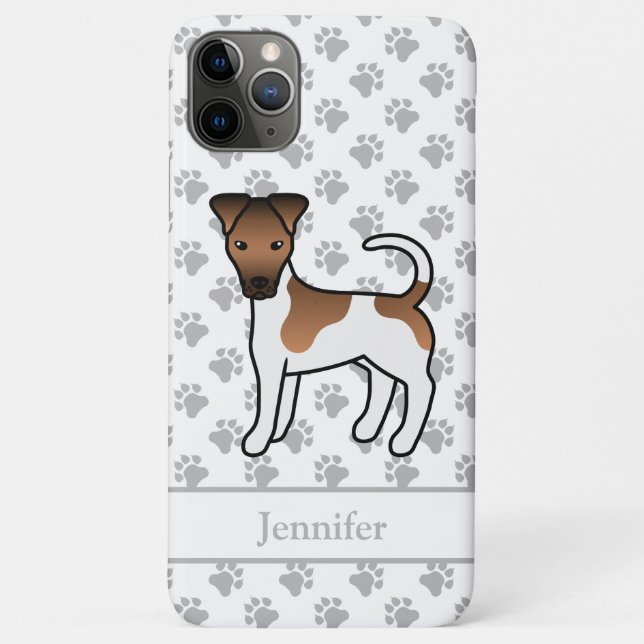White and Tan Smooth Fox Terrier Niedlicher Hund & Case-Mate iPhone Hülle (Rückseite)