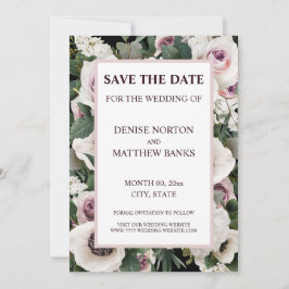 White Anemone über True Black Save the Date Invi Einladung