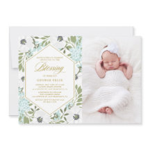 White Anemones Blue Floral Foto Baby Segen