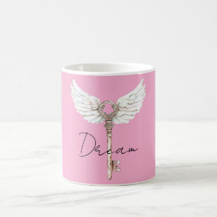 White Angel Feathers Key Kaffeetasse