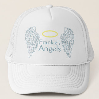 White Angel Wings and Gold Halo Trucker Hat Truckerkappe
