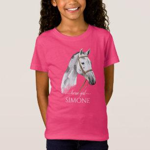 White Appaloosa Pferd Portrait Cowgirl Reiter T-Shirt