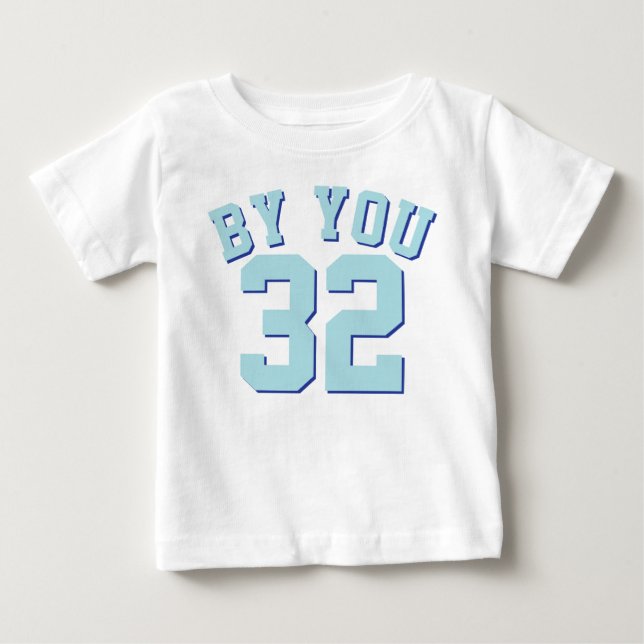 White & Aqua Baby | Sports Jersey Design T-shirt (Vorderseite)