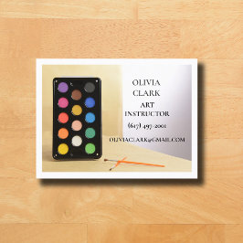 White Art Teacher Tutor Erzieherin Kunst-Klasse Visitenkarte