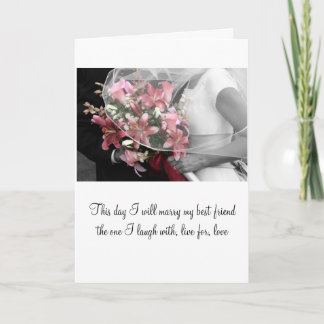 White Artistic Wedding Card Karte
